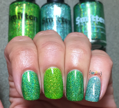 Smitten Polish Poach-Busters vs Not Your Mamas Easter Grass vs Peppermint Patty