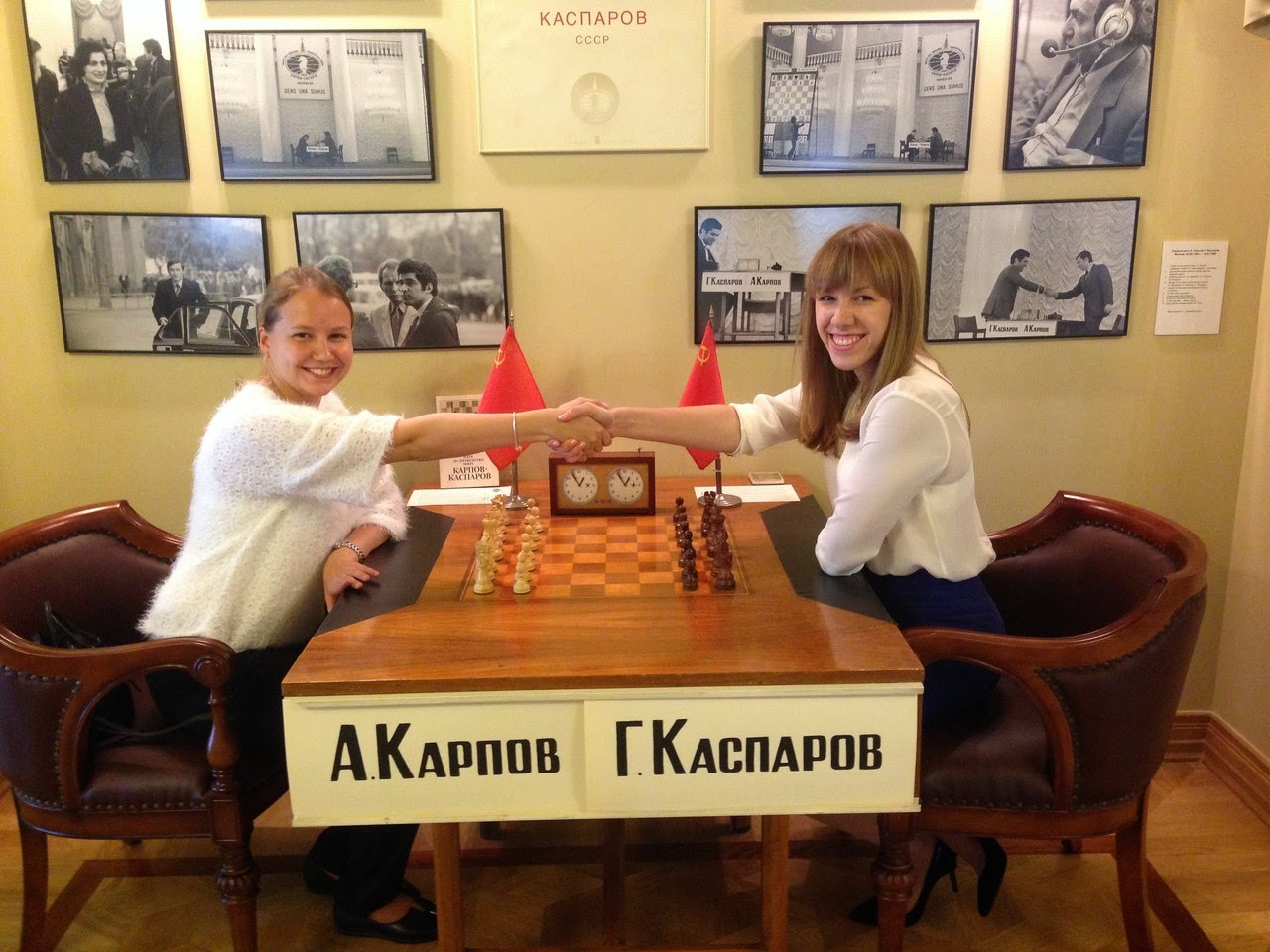 Les grands-maîtres russes Valentina Gunina et Olga Girya au musée russe des échecs Photo © Olga Girya pour Chess & Strategy