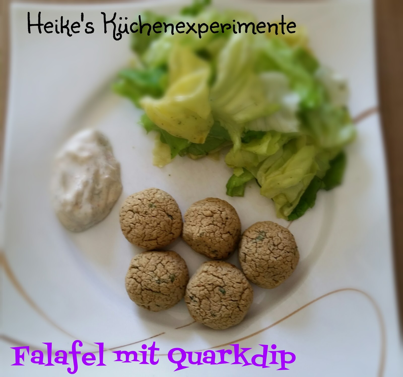 Heike&amp;#39;s Küchenexperimente ☆☆☆: Falafel mit Quarkdip