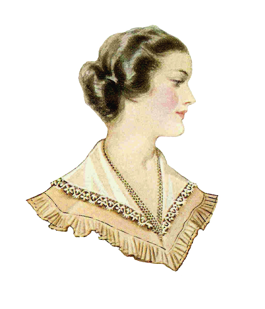 Antique Images Free Vintage Fashion Graphic 1915 Women's Collar Fashion