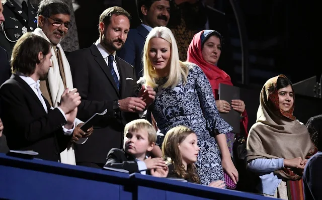 Prince Haakon, the Princess Mette-Marit and their children attended the concert