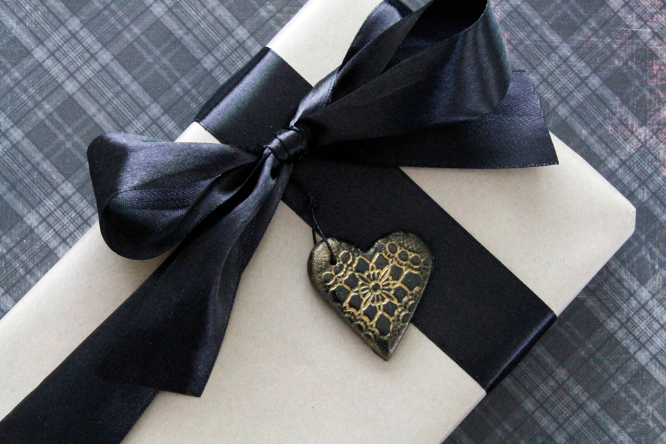 creativity unmasked air dry clay hearts black and gold vintage