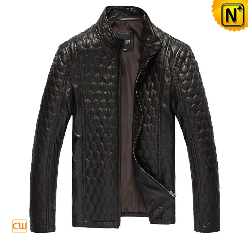 Black Quilted Leather Jacket for Men | Black Leather Jacket