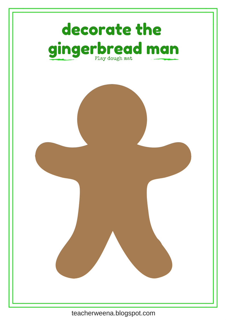 Unforgettable Cliparts Playdough Mats Gingerbread Man Clipart