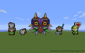 Legend of Zelda Pixelart Stuff in Minecraft