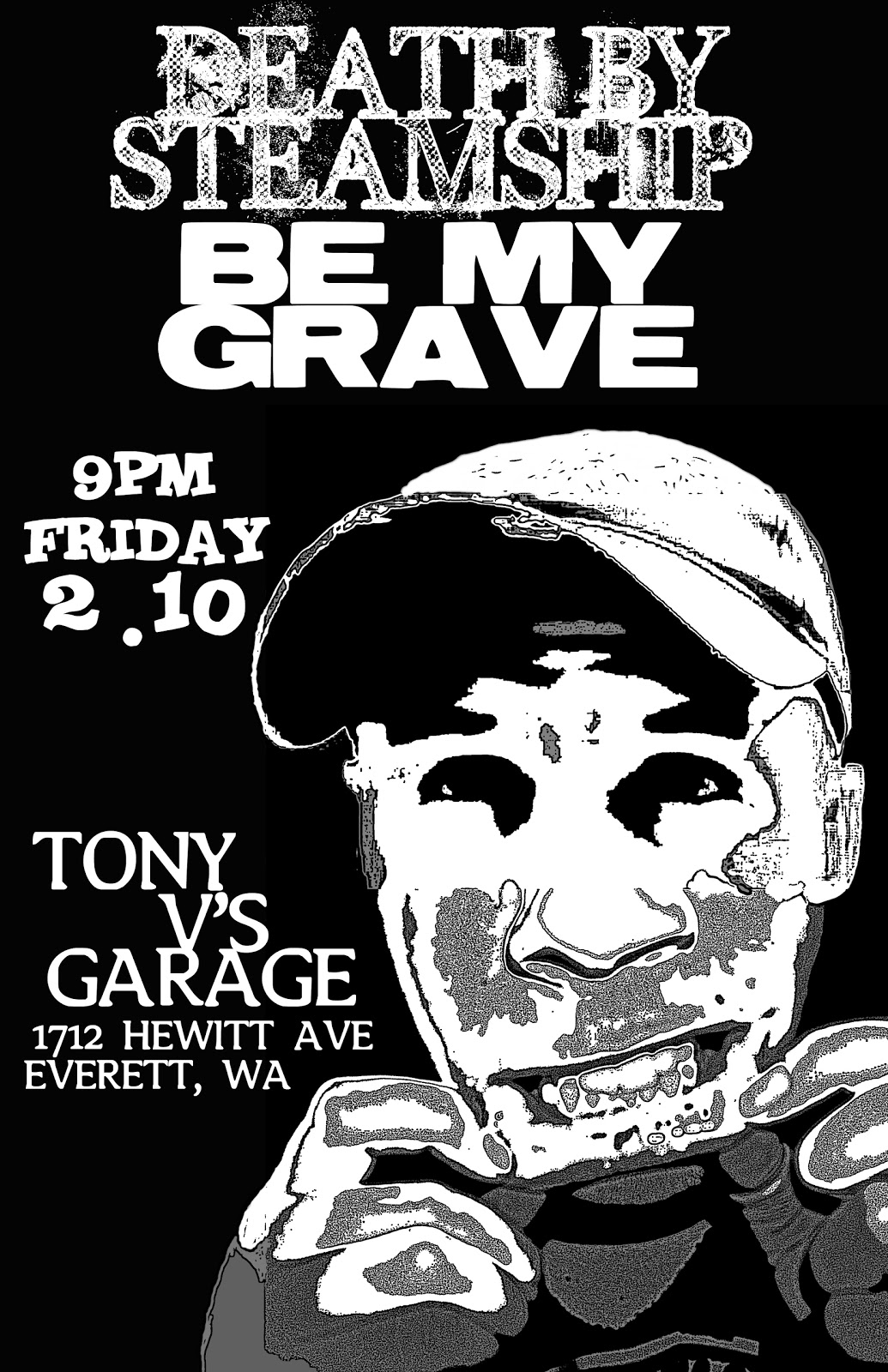 Death By Steamship: Friday, February 10th @ Tony V's Garage (Everett)