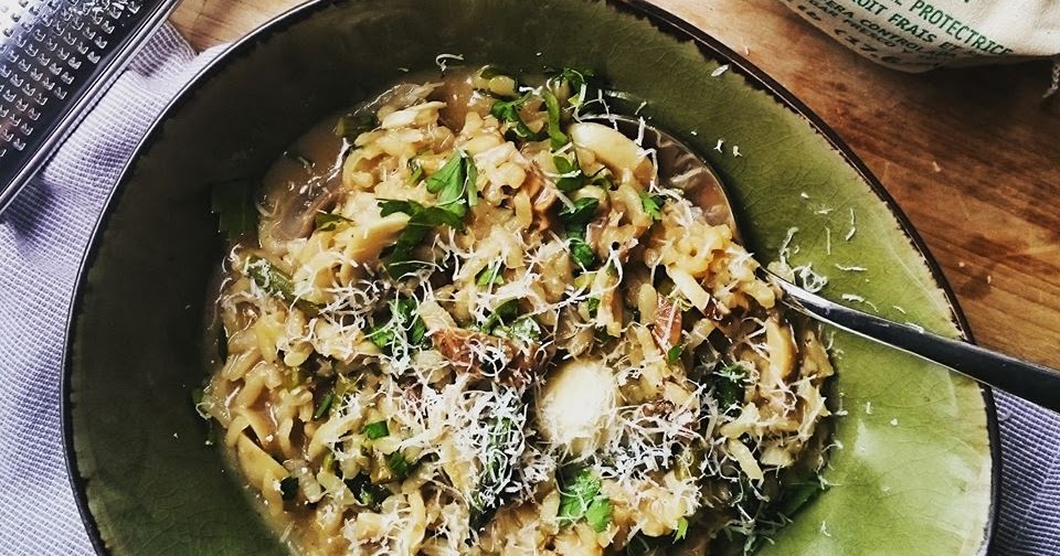 Risotto met asperges en porcini