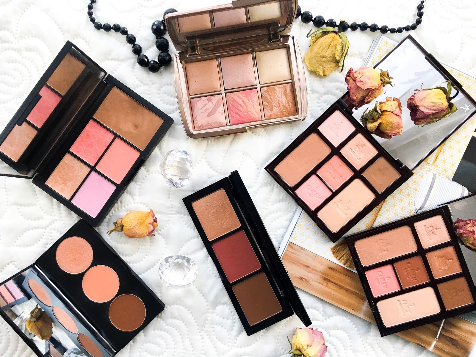 Makeup Collection Series | Part 17 Face Palette (ummbabybeauty.com) makeup palettes, makeup flatlay, luxury makep palettes, face palettes, hourglass ambient lighting edit, nars virtual domination, nip and fab travel palette medium/dark, charlotte tilbury instant look in a palette beauty glow, charlotte tilbury instant look in a palette natural beauty, charlotte tilbury instant look in a palette beauty glow vs natural beauty