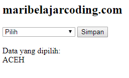 Menampilkan Dropdown Select Option Dari Database MySQL PHP - Mari ...