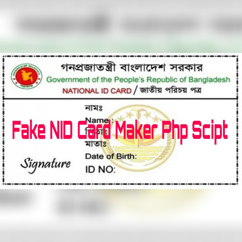 Fake NID Card Maker Script