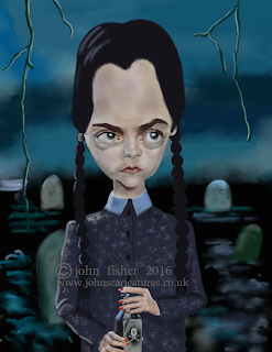 The Art of John Fisher: Christina Ricci as Wednesday Addams..