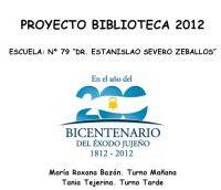 PROYECTO DE BIBLIOTECA 2012