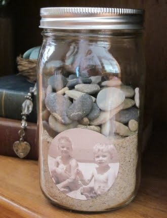beach memory jar