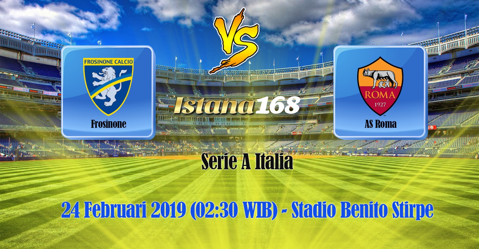 Prediksi Frosinone vs Roma 24 Februari 2019