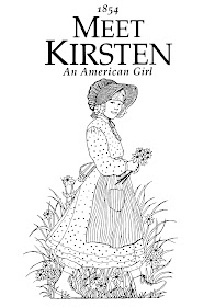 free American girl coloring page Meet Kirsten