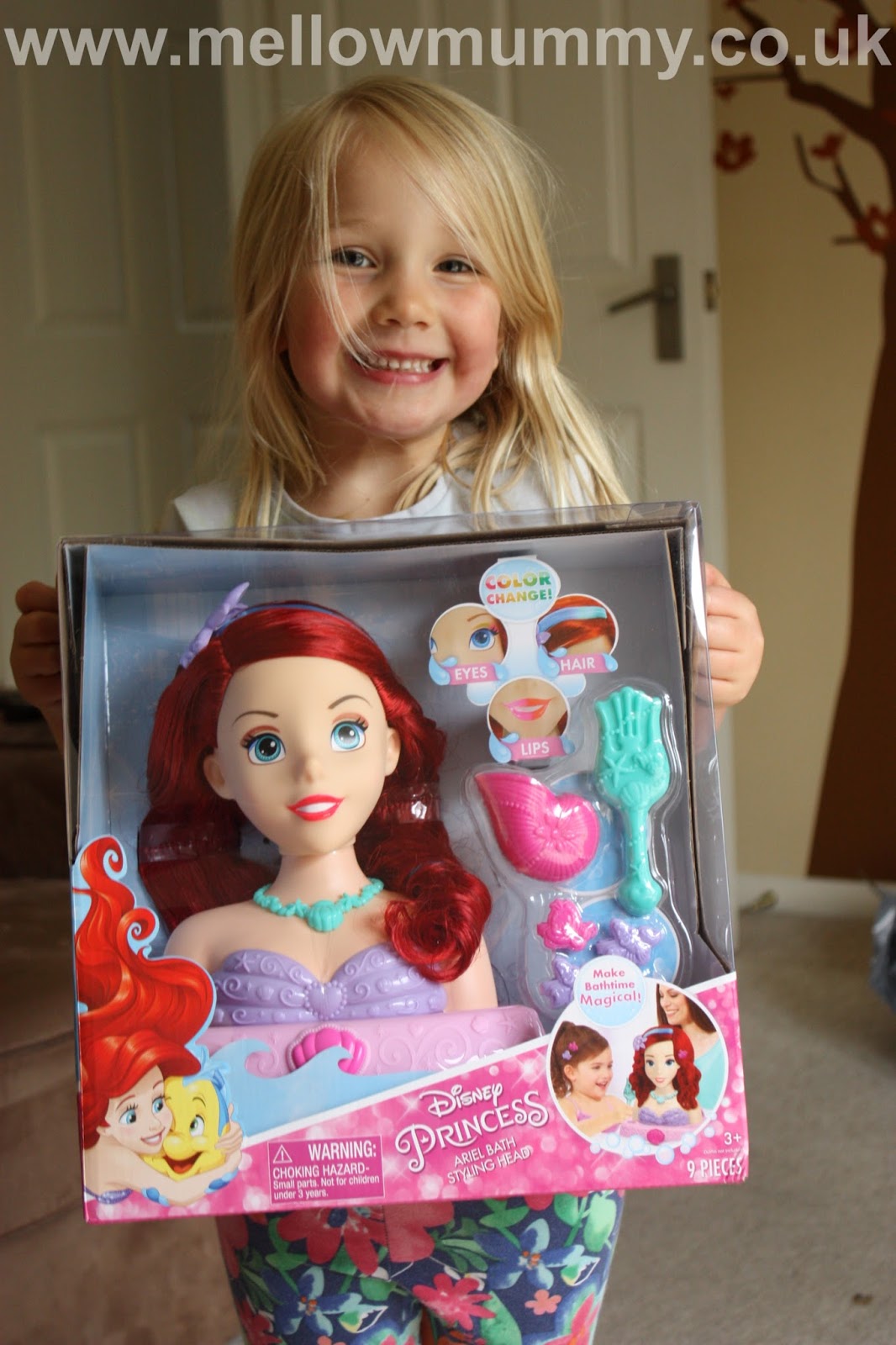 ariel bath time styling head