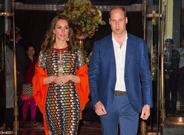 Kate Middleton and Prince William, King Jigme Khesar Namgyel Wangchuck and Queen Jetsun attends a dinner at Taj Tashi hotel in Bhutan