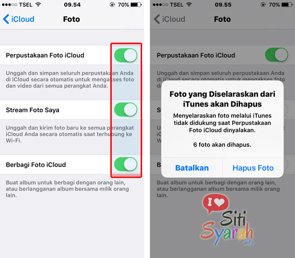 bagaimana menyimpan foto iPhone di iCloud