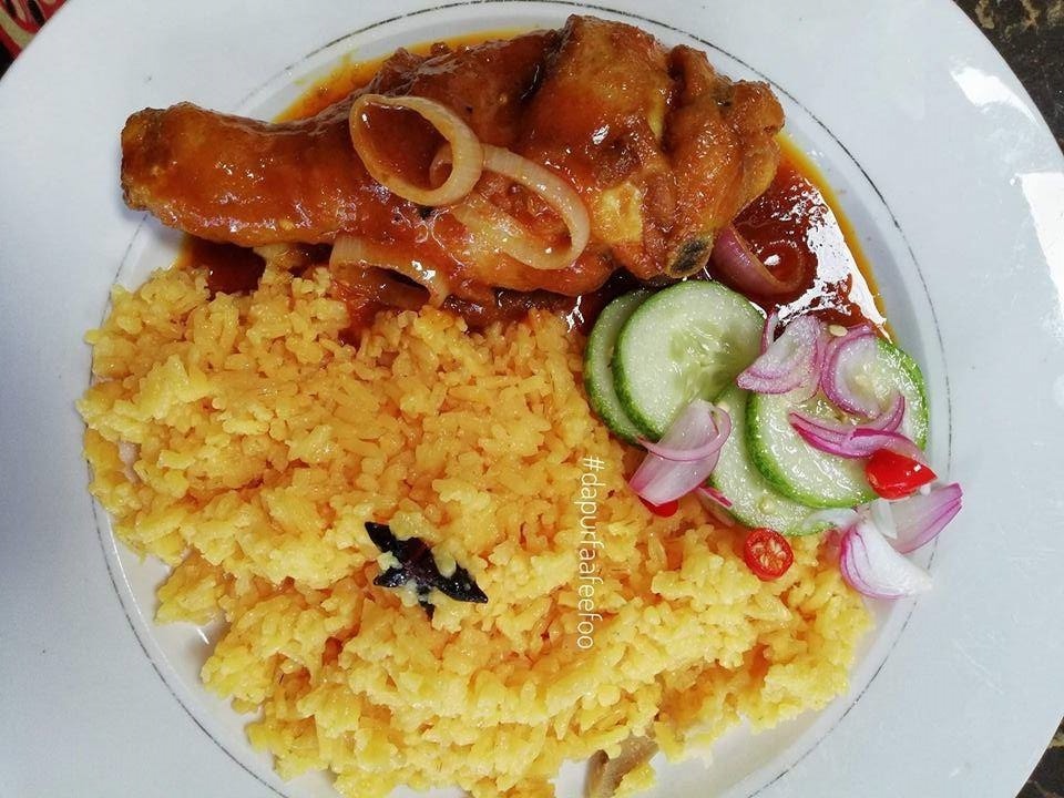 Resepi Nasi Minyak Mudah dan Sedap + Ayam Masak Merah + Acar Timun