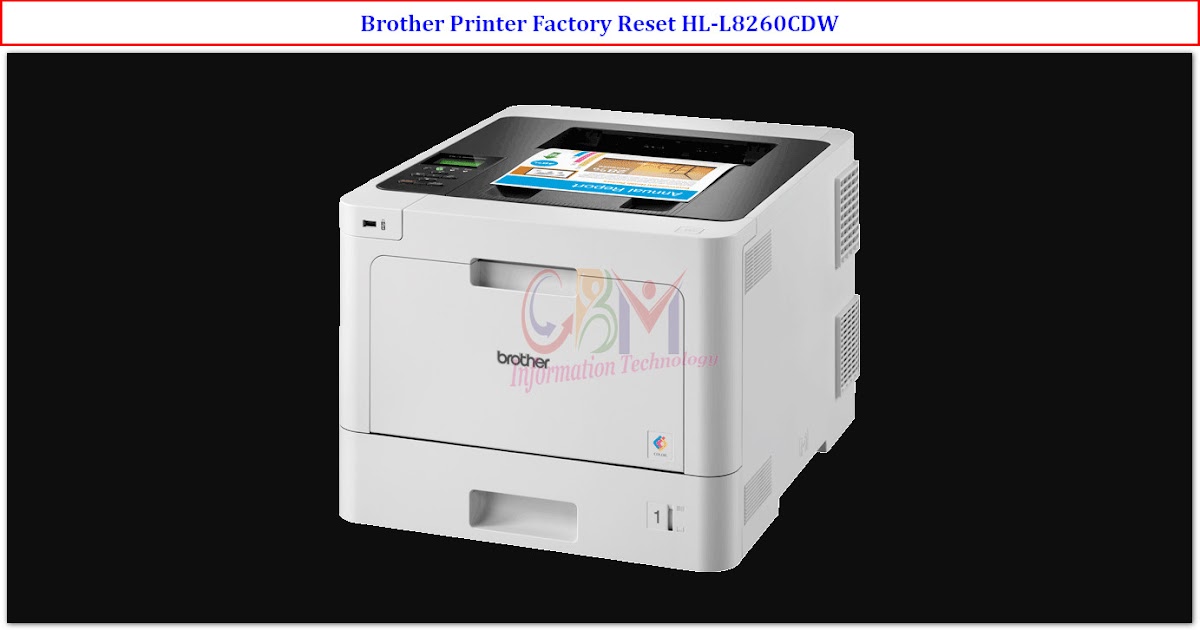 Brother HL-L8260CDW Printer Factory Reset