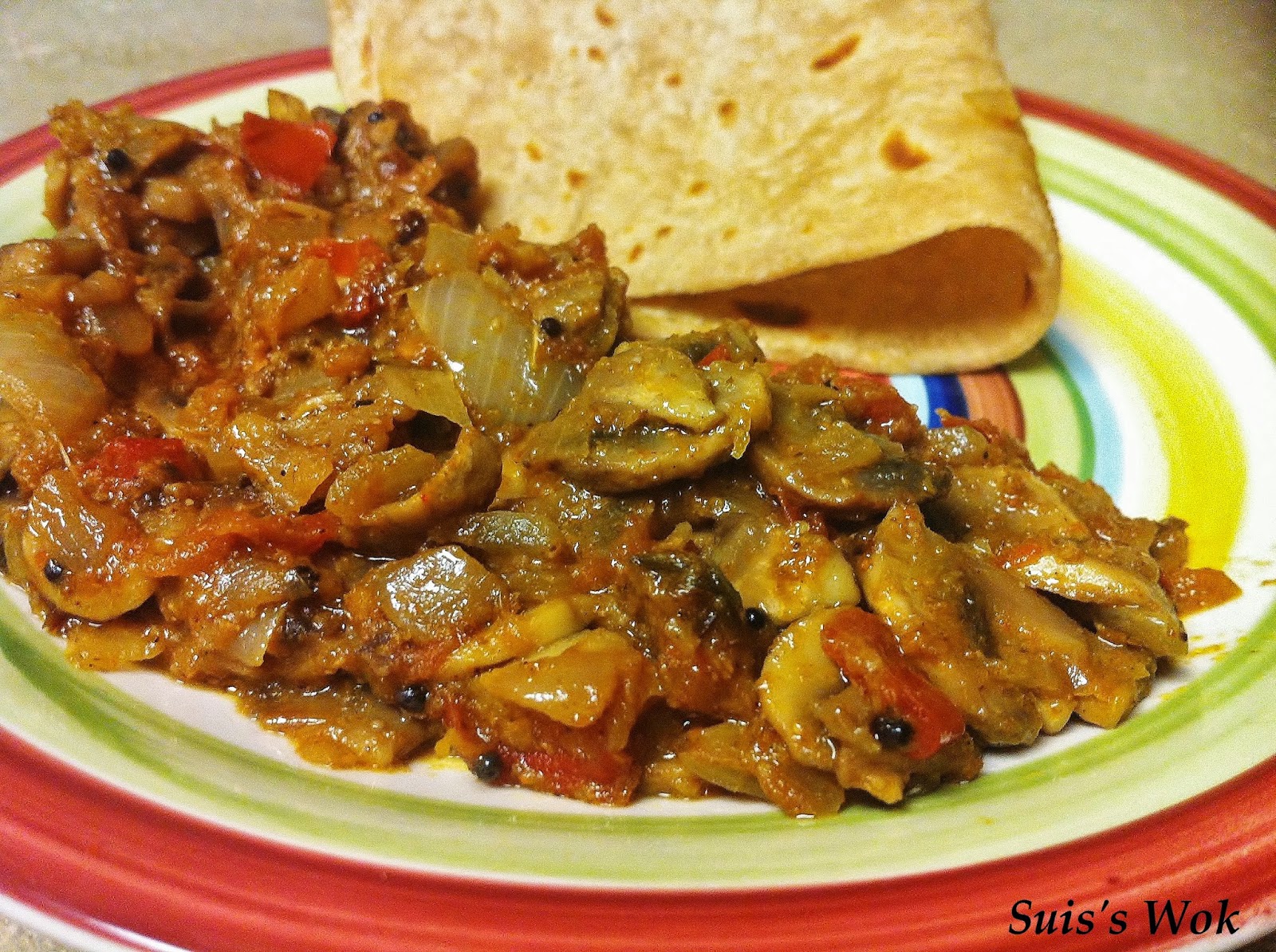 Susi's Wok Mushroom Curry for Chapathi