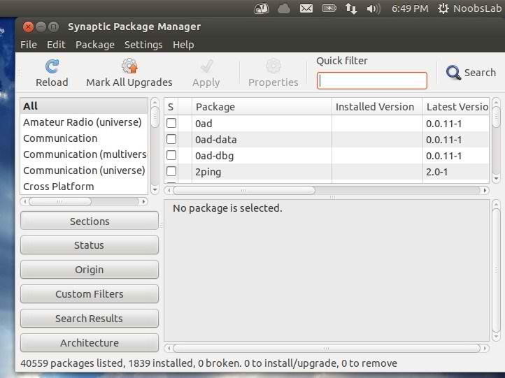 Synaptic linux. Менеджер пакетов synaptic. Package установить. Менеджер пакетов Ubuntu.