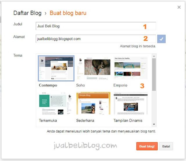 cara membuat blog dengan blogger