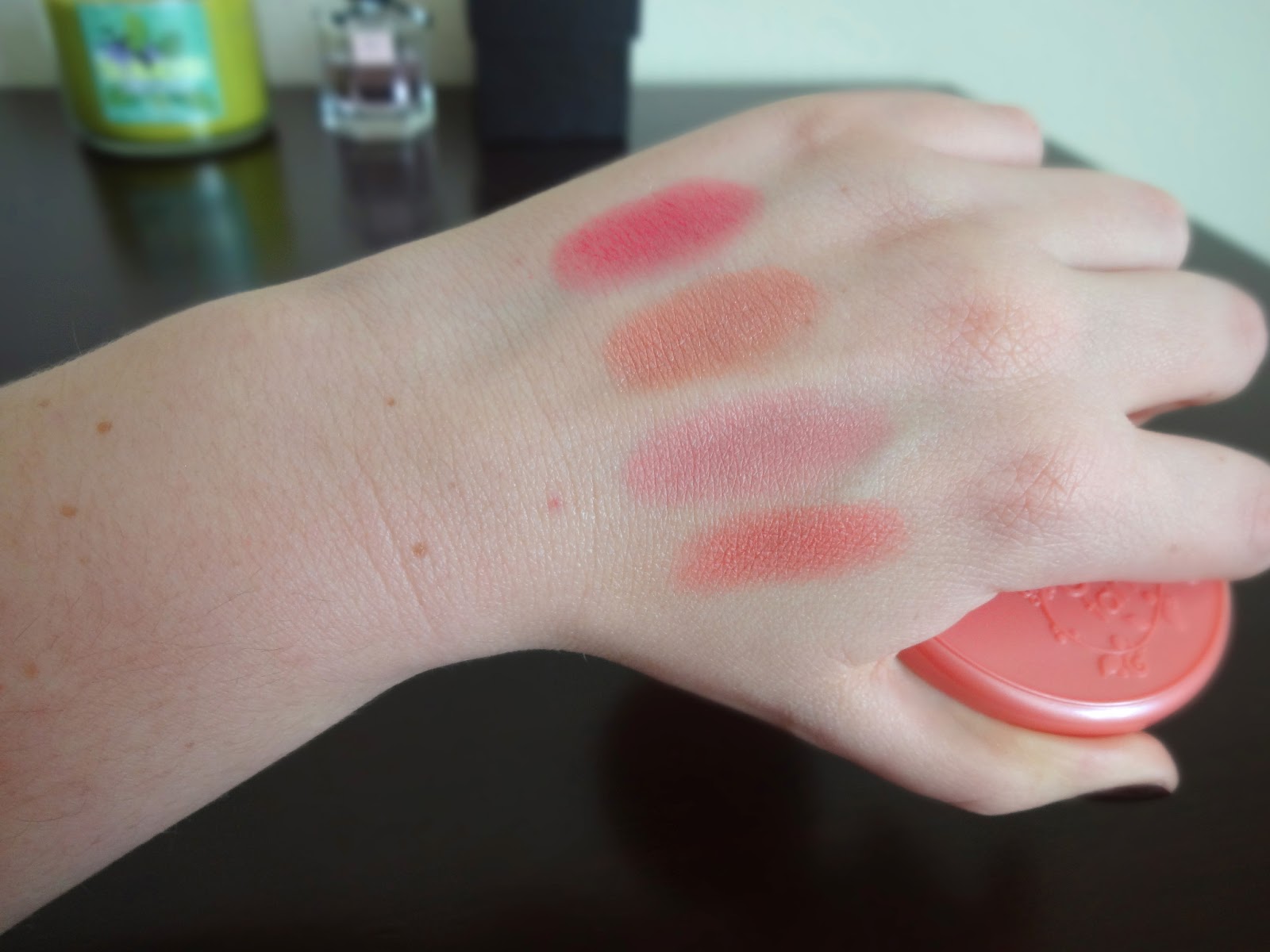 Tarte Blush Swatches Peaceful