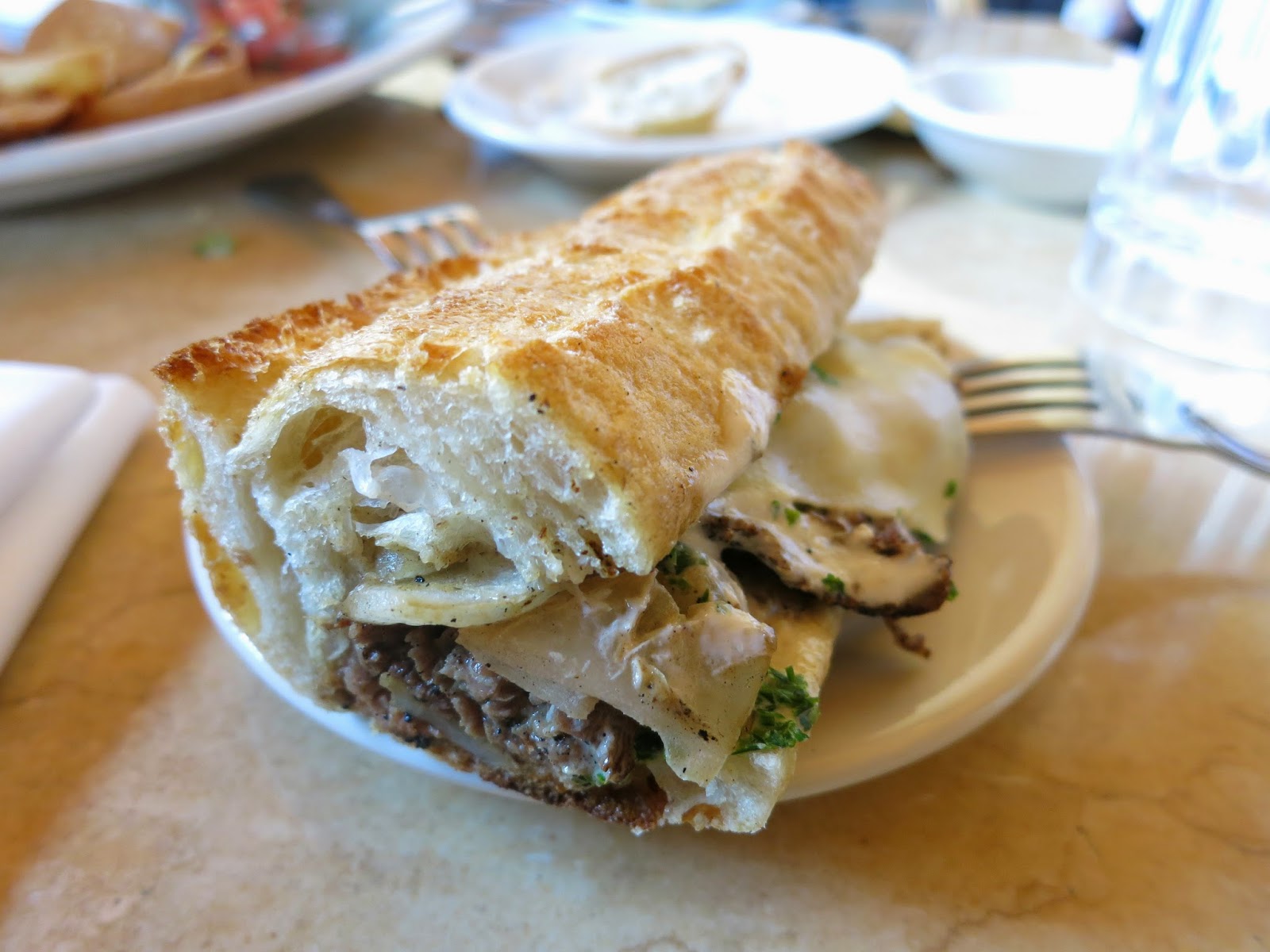 pieces of m Cheesecake Factory's Pit Beef Dip + Spinach Artichoke Dip!