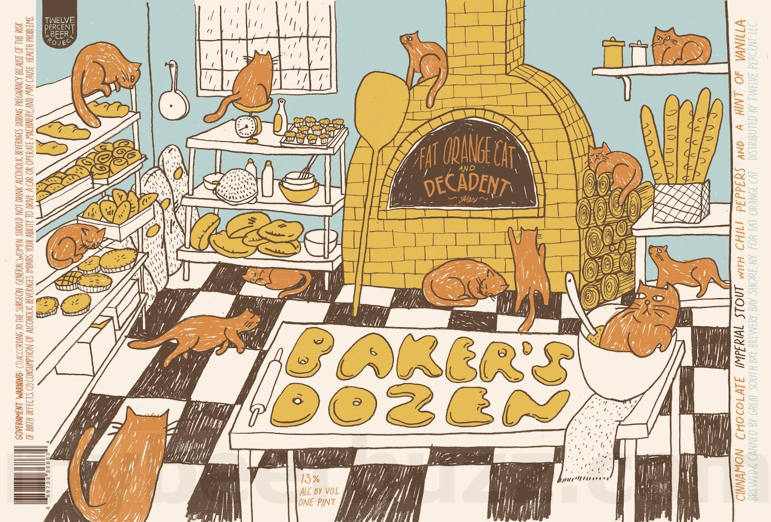 Image result for fat orange cat decadent bakers dozen