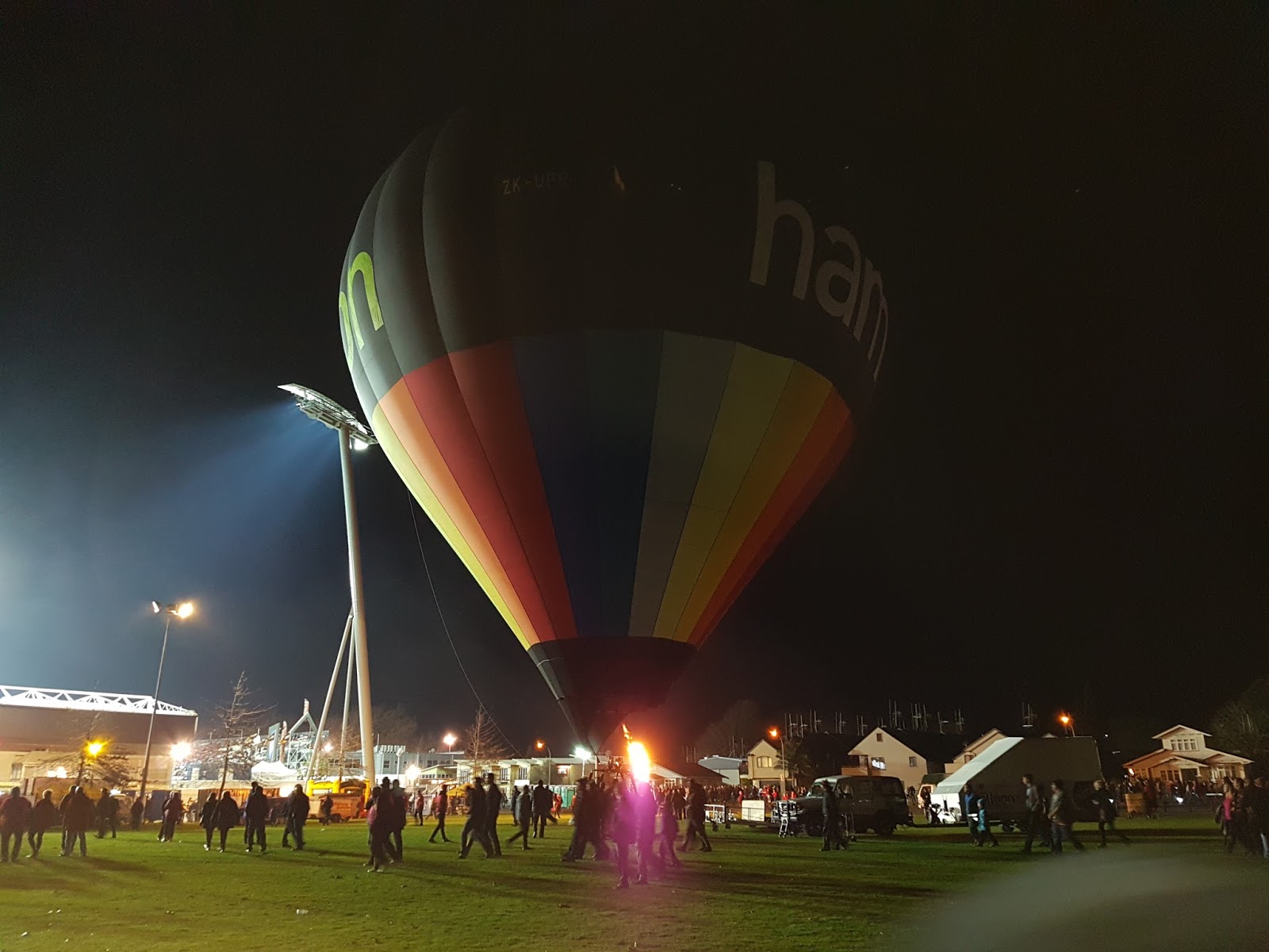 Tauranga Spotter Hot Air Balloon at FMG Waikato Stadium