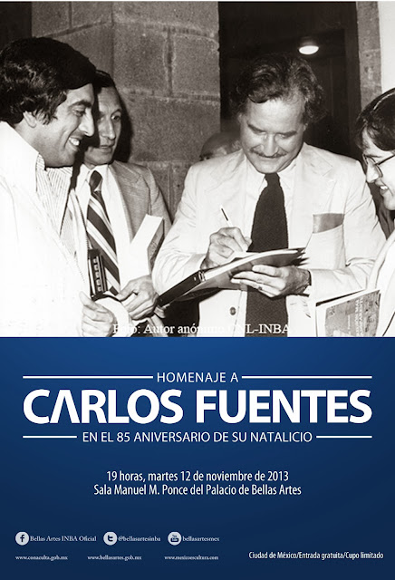 Conmemoran 85 años del nacimiento de Carlos Fuentes en Bellas Artes