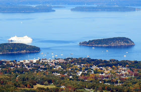 Views of Bar Harbor from Cadillac Mountain in Acadia National Park Views of Bar Harbor from Cadillac Mountain in Acadia National Park