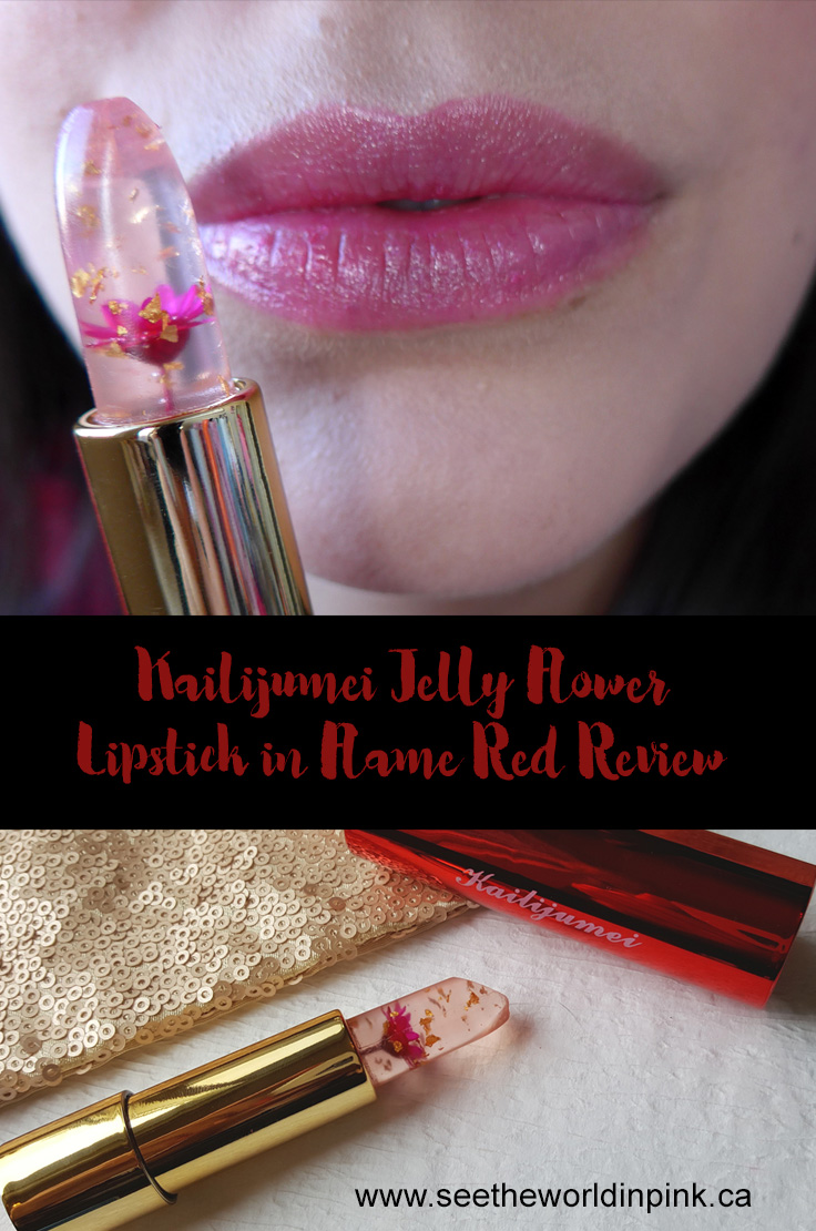 Kailijumei Flower Lipstick in Flame Red - Try on and Review! 