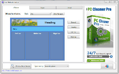 Free Website Builder - Logiciel de Création de Site Web sur Windows