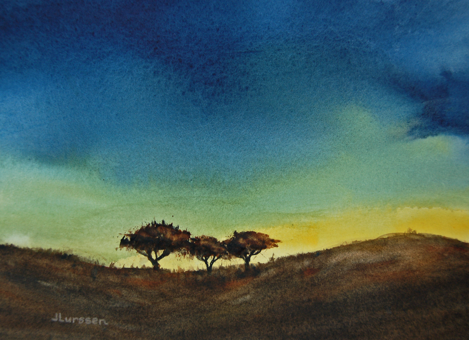 Jean Lurssen watercolors Evening Glow