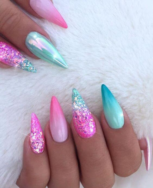 ✘ 21+ Mermaid Inspired Nails Ideas to Attract Your Beauty Magical creatures like unicorns have inspired many nail styles ✘ 21+ Mermaid Inspired Nails Ideas to Attract Your Beauty
