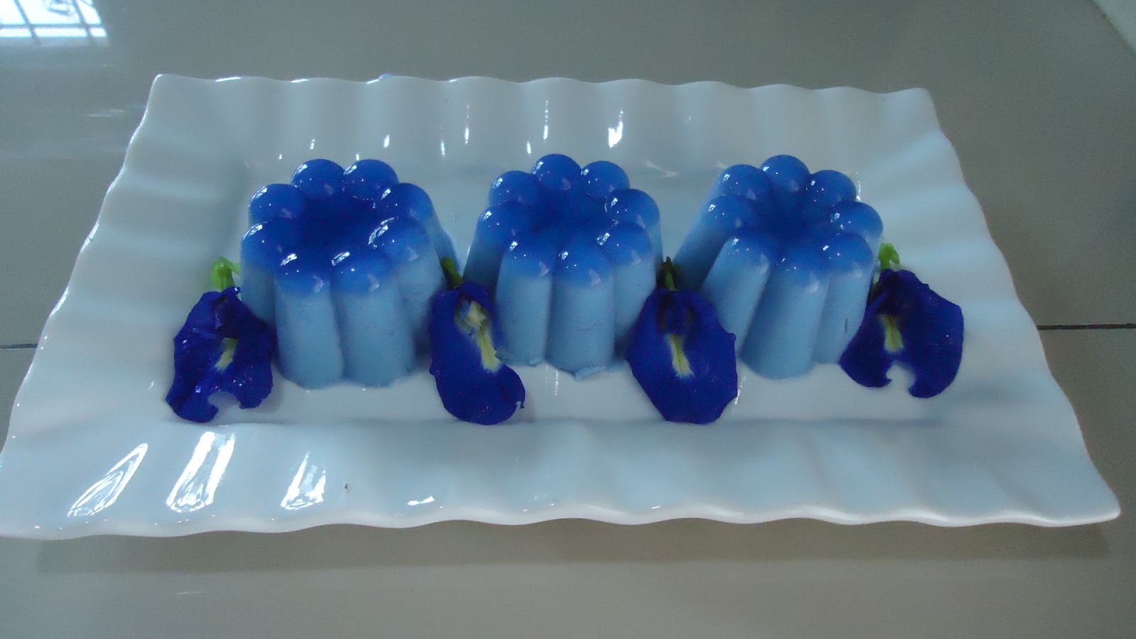 Zara ♥ Baking COCONUT (SANTAN) AGARAGAR JELLY BLUE PEA FLOWER...