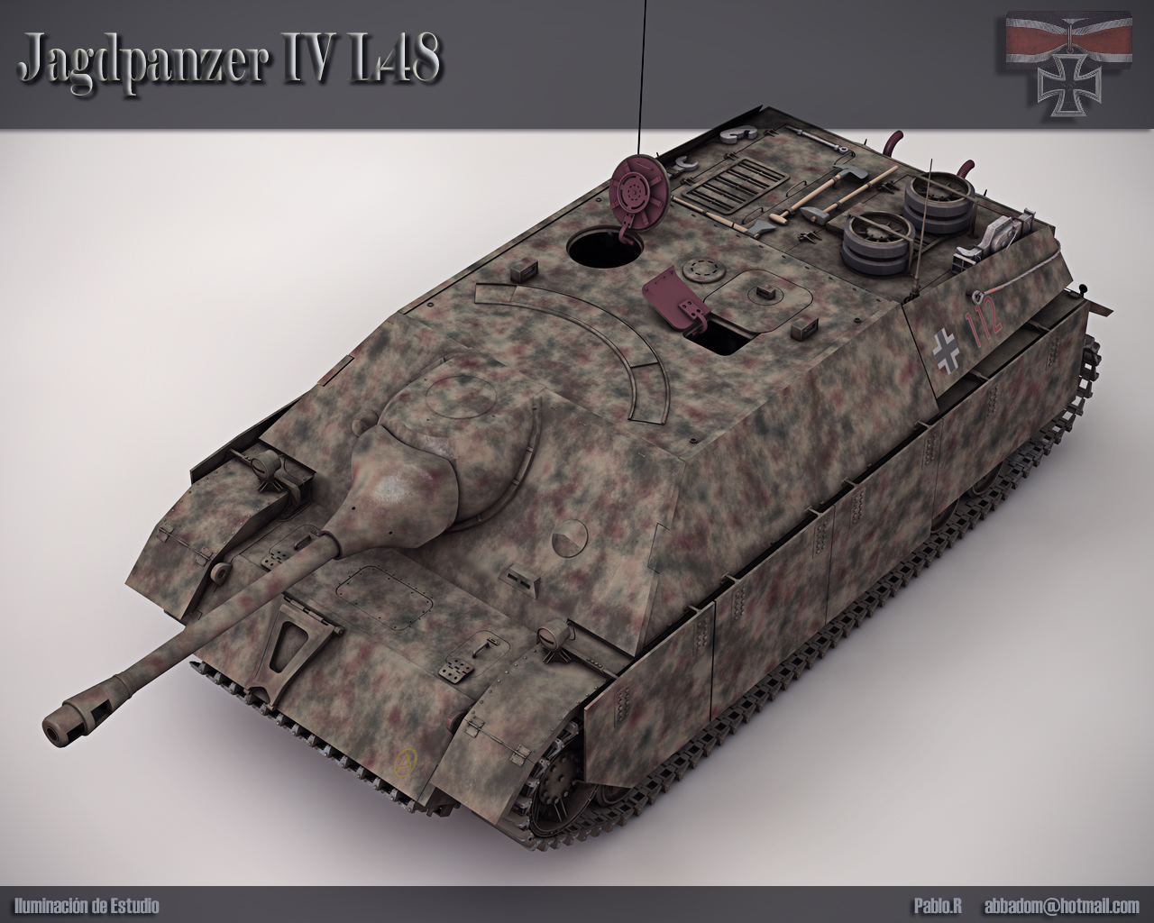 JagdpanzerIVL48 3D Infografías