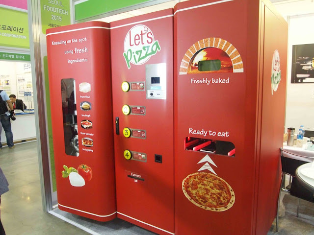 Máquina expendedora de pizzas en Corea