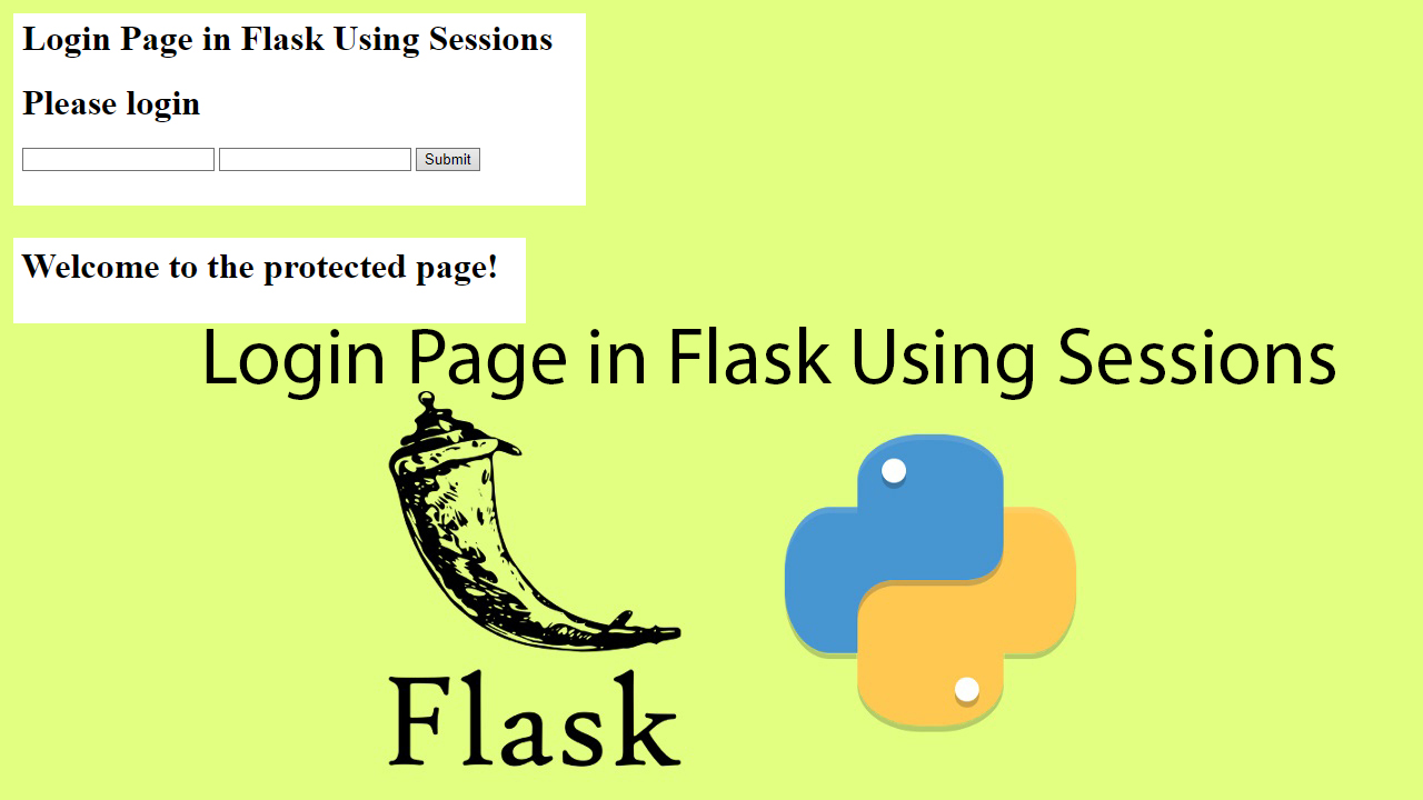 Login Page in Flask Using Sessions Tutorial101