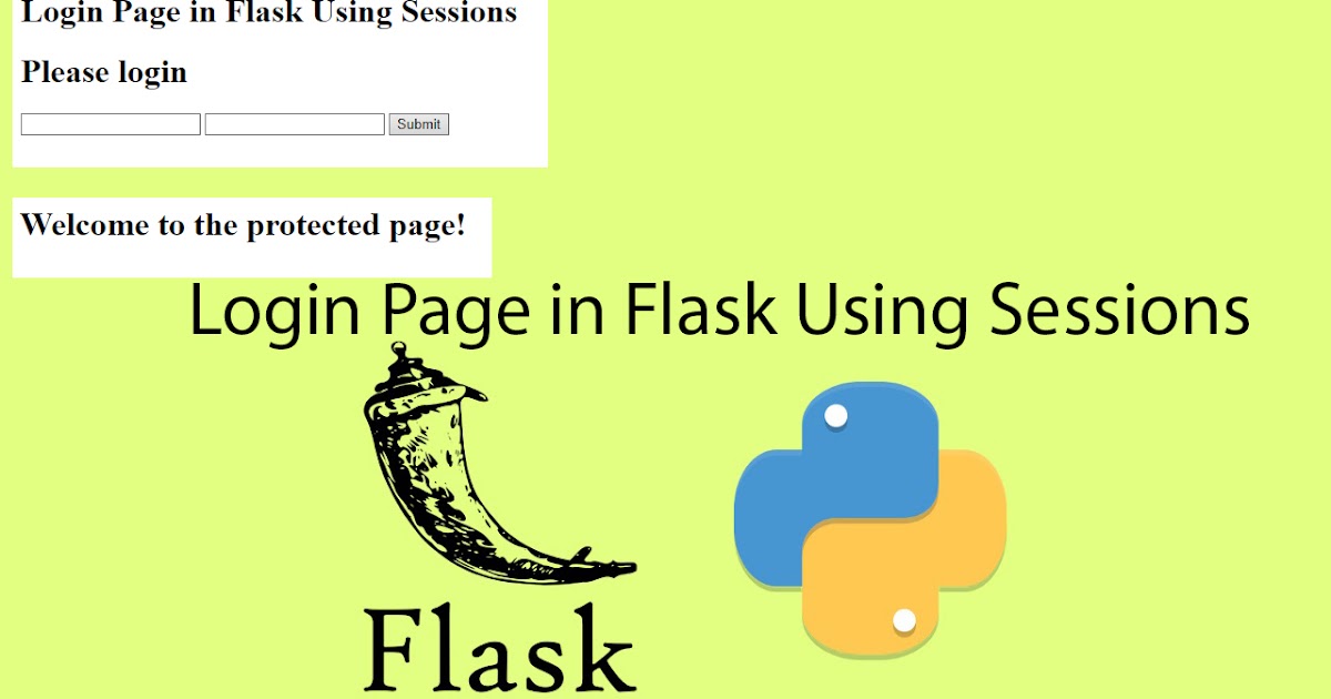 Login Page in Flask Using Sessions Tutorial101