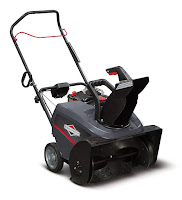 Briggs & Stratton 1696509 Single Stage Snow Thrower, gas powered with push-button electric start-up, 750 Snow Series engine, 163cc, 7.5 ft-lbs gross torque, 22" snow clearing path width, 12.5" intake height, 200 degrees rotating chute