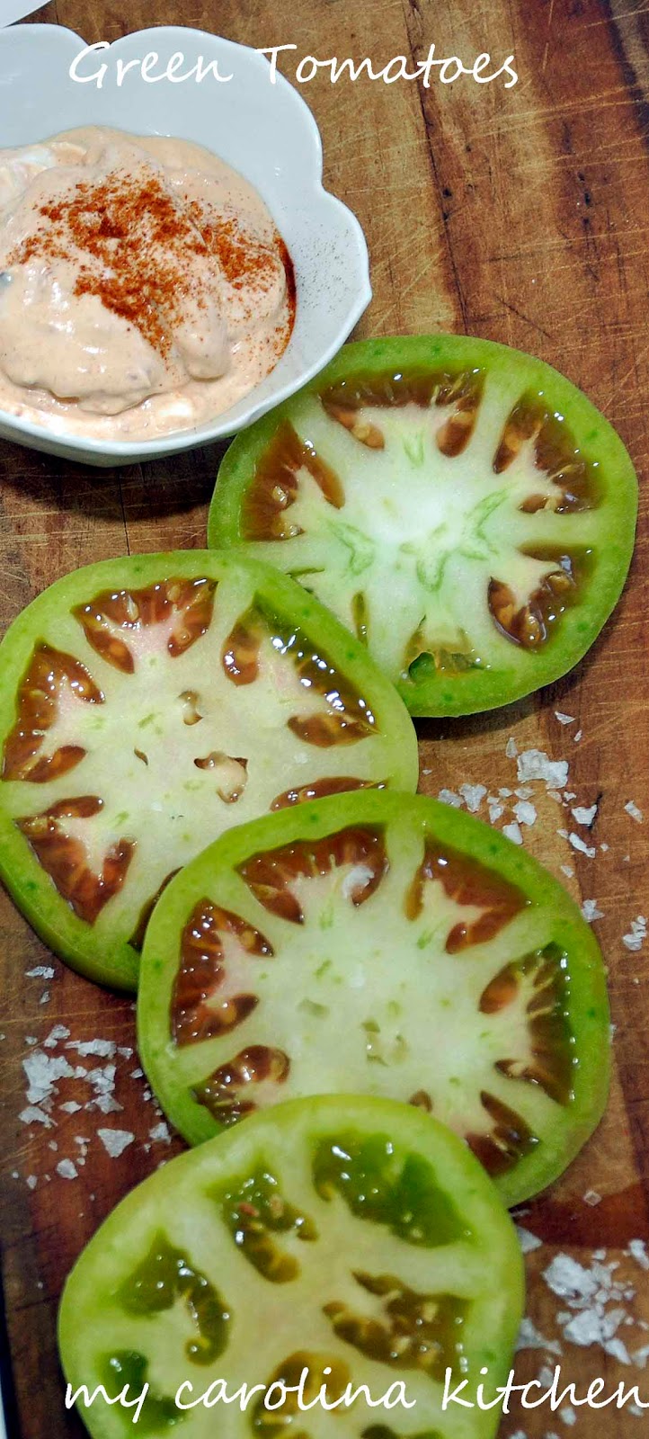 My Carolina Kitchen Fried Green Tomatoes with Smoked Chipotles in