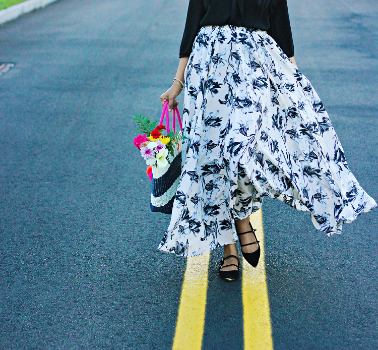 Style-Delights: Lookbook: Floral Maxi Skirt