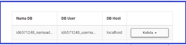 koneksi database ke hosting