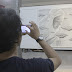 Lukisan dengan Media Charcoal di Atas Kanvas Karya Agnes Zakaria