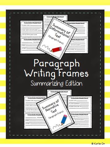 Mind Sparks: Paragraph Frames--Extended Version! (and a freebie)