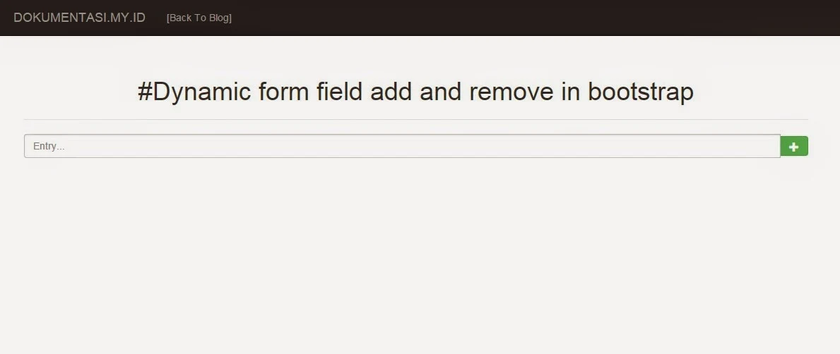 dynamic form field add and remove in bootstrap