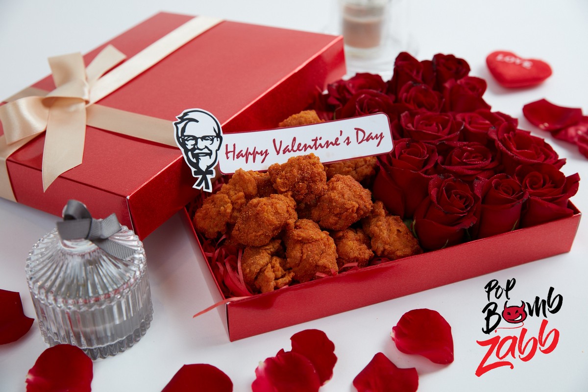 KFC Valentine Zabb ไก่เคเอฟซี ของขวัญวาเลนไทน์  ให้ไก่ทอดเป็นของขวัญ